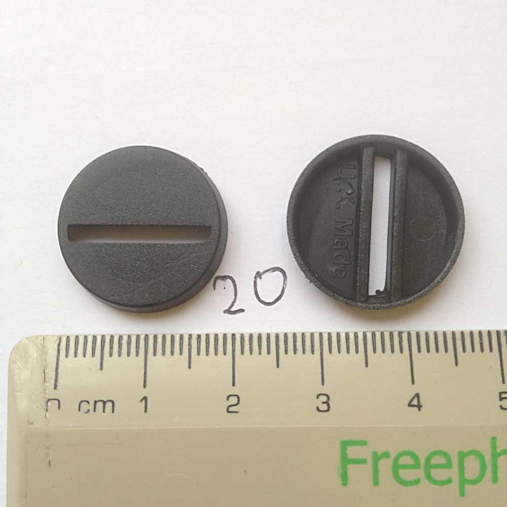 Plastic Bases - x100 20mm Round