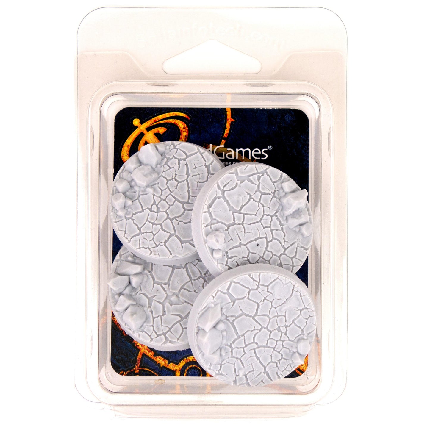 Bases - Cracked Earth - 40mm x5, Clamshell