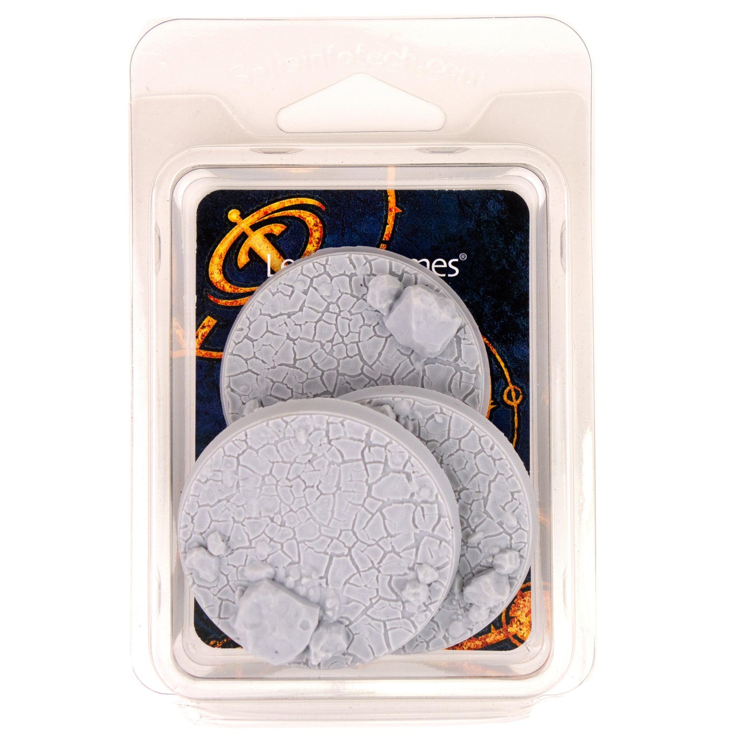 Bases - Cracked Earth - 50mm x3, Clamshell