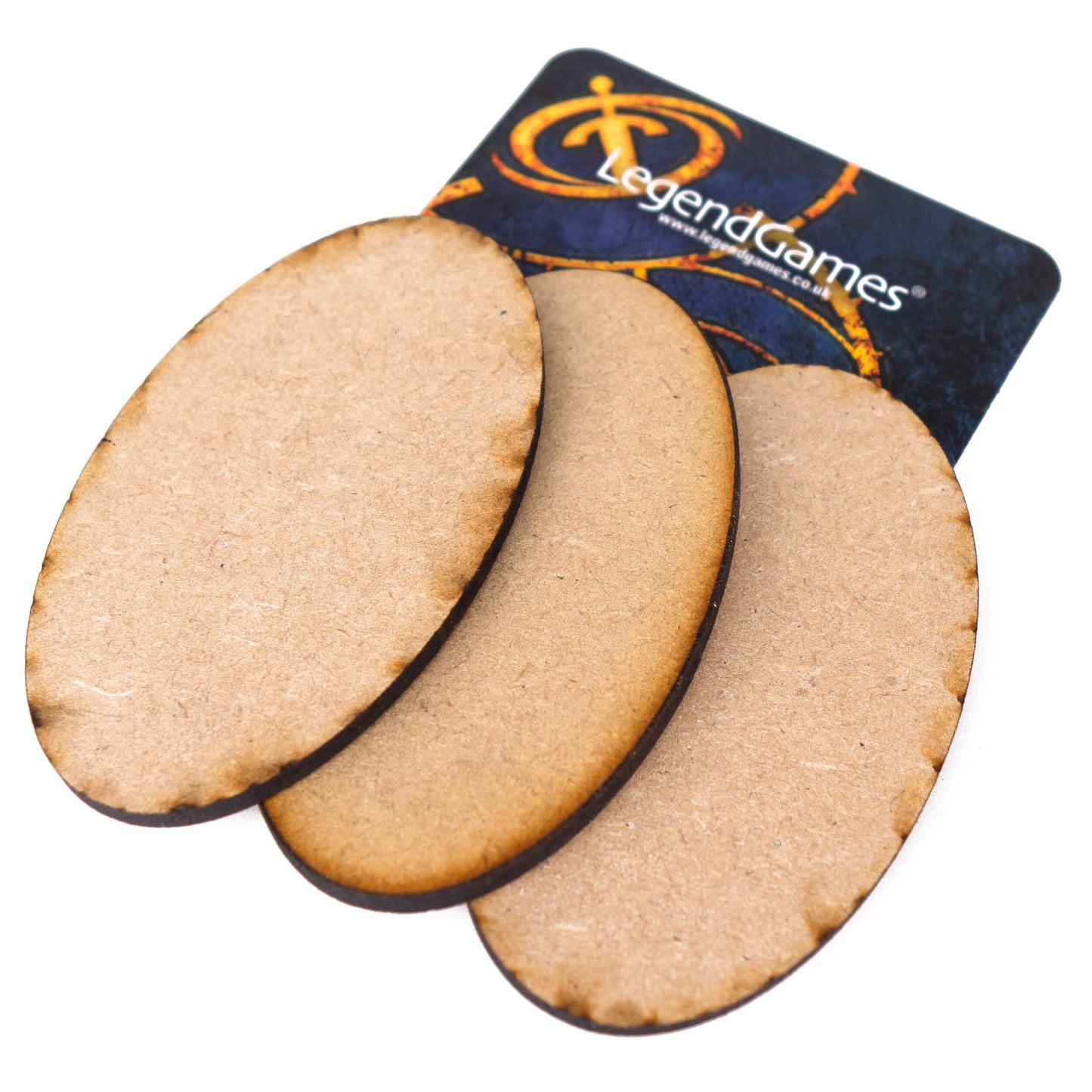 Bases - MDF 75x42mm Oval (x10)