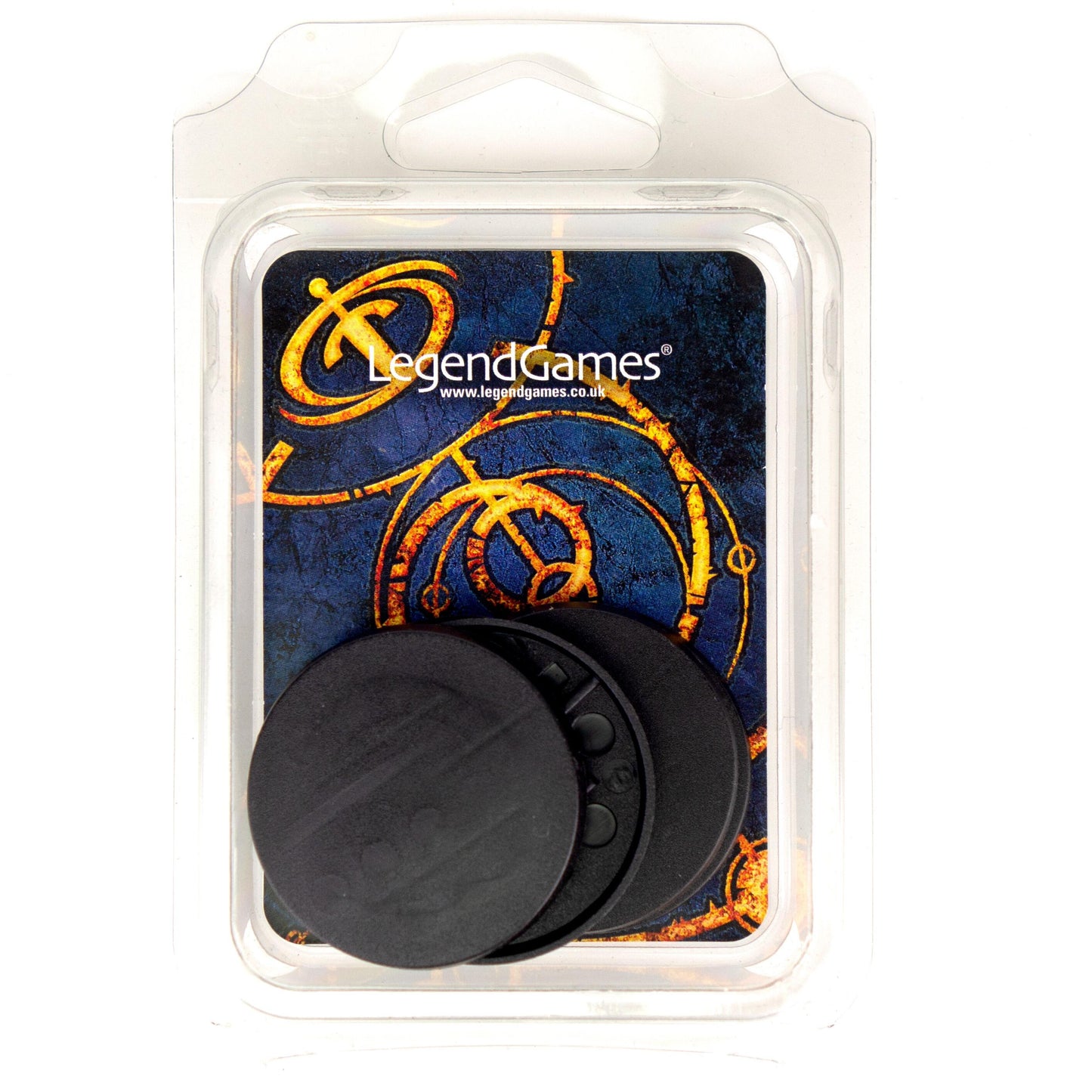 Plastic Bases - 40mm Round x5, Clamshell