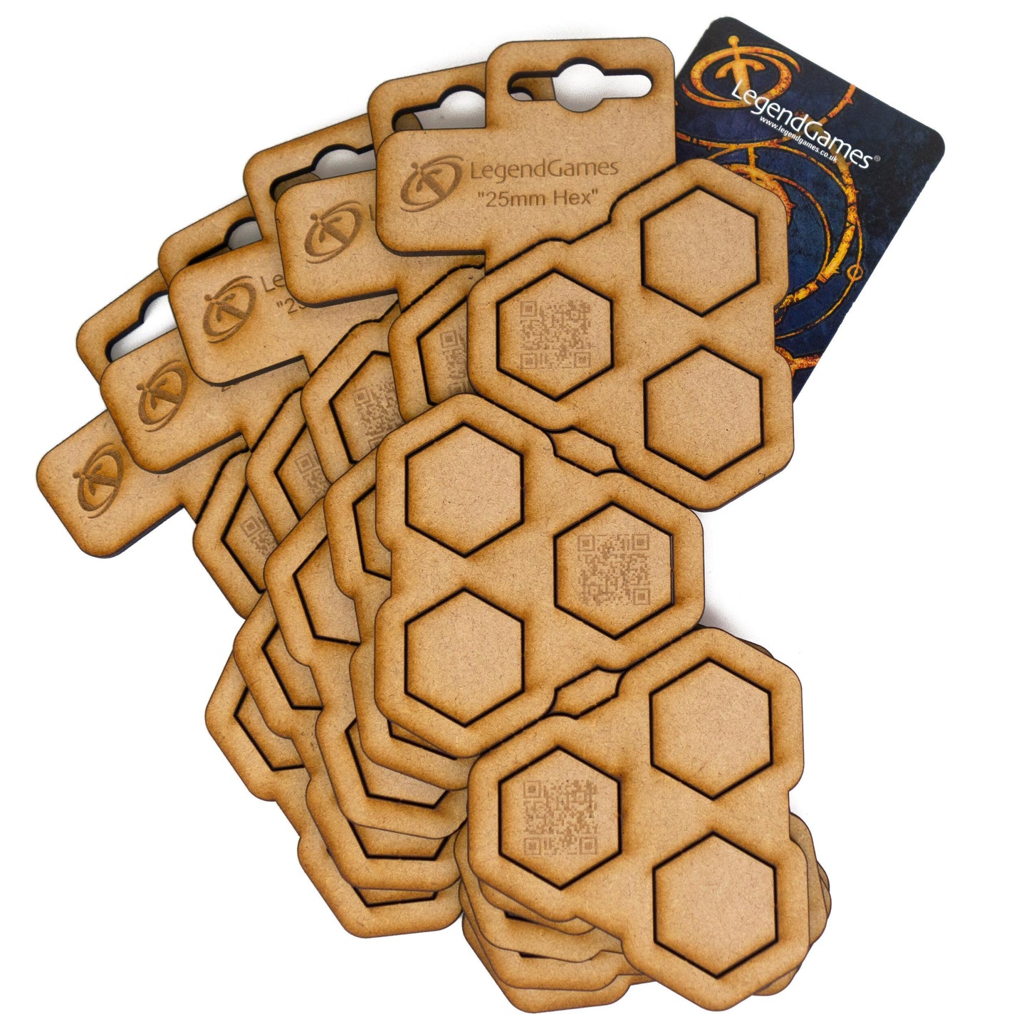 MDF Bases and Tray Five Pack - 25mm Hex (x9)