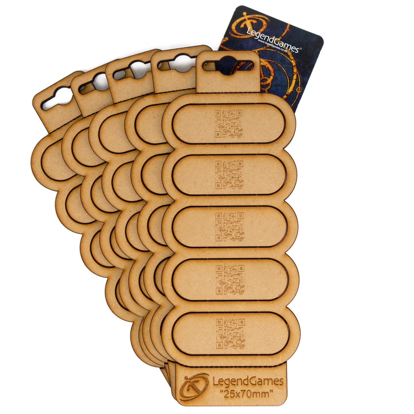 MDF Bases and Tray Five Pack - 25x70mm Bike (x5)