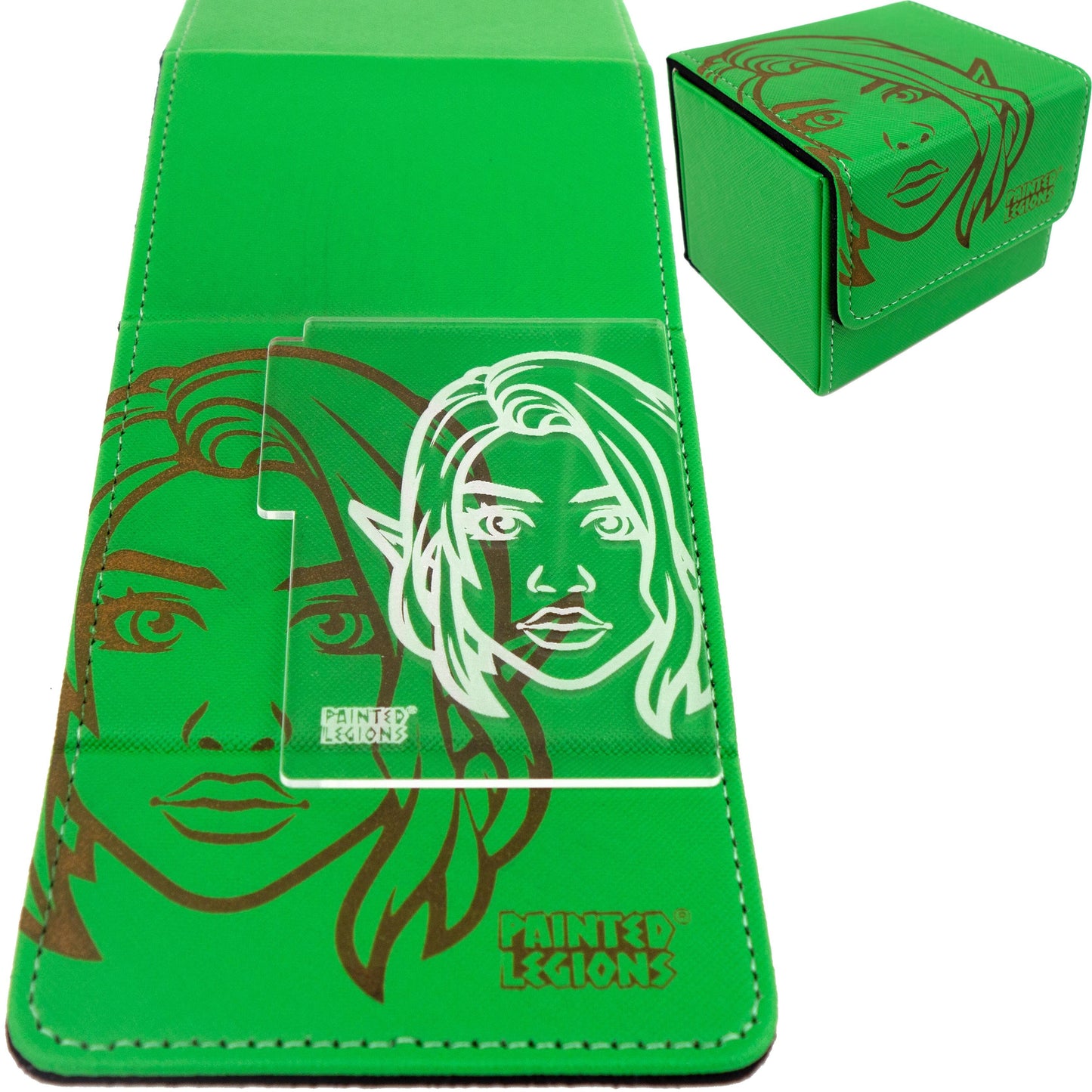 Deck Box - Standard Size Cards Side load 100 Card - Green Elf