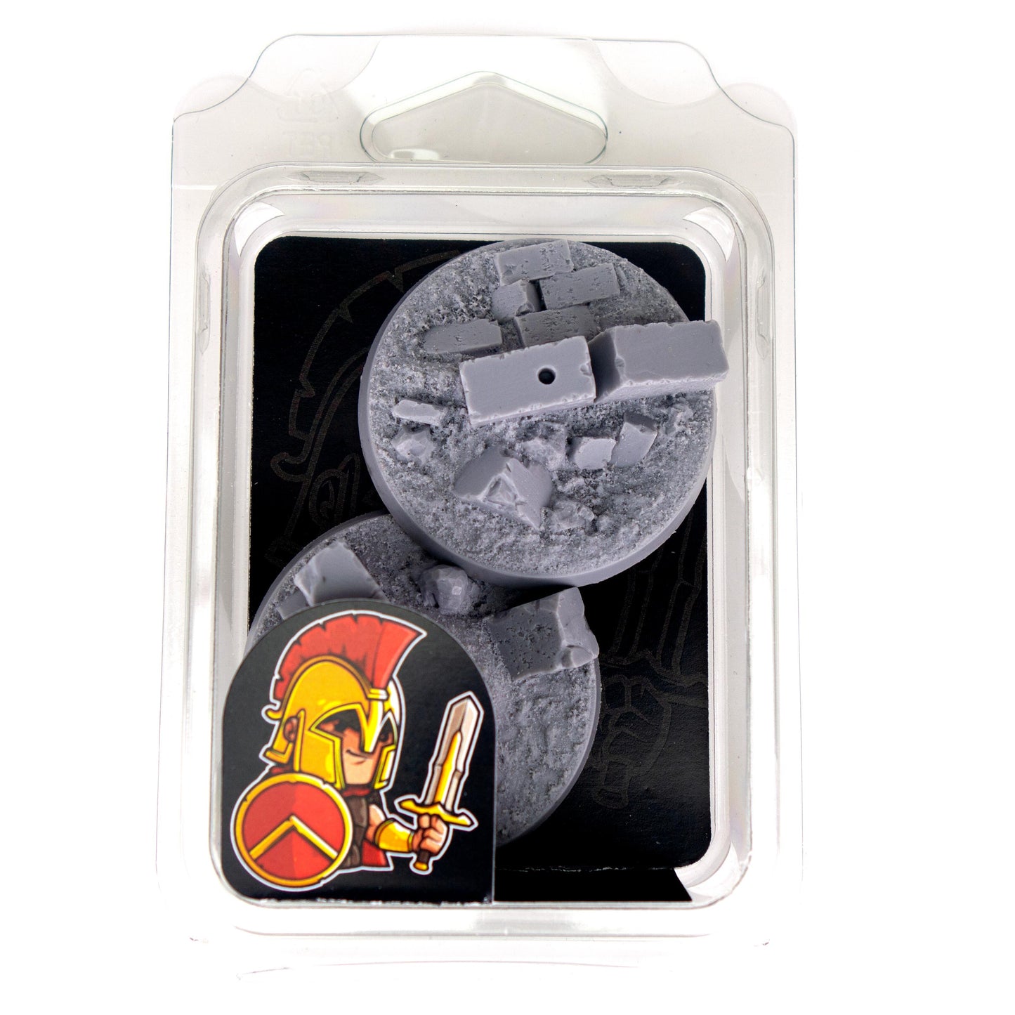 Flying Bases - 50mm x2 (Stone Ruins a), Clamshell