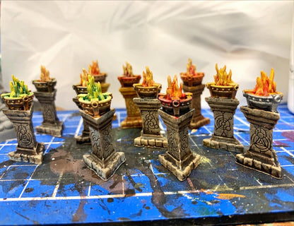 Scenery - Necromancer  - Brazier Set x15