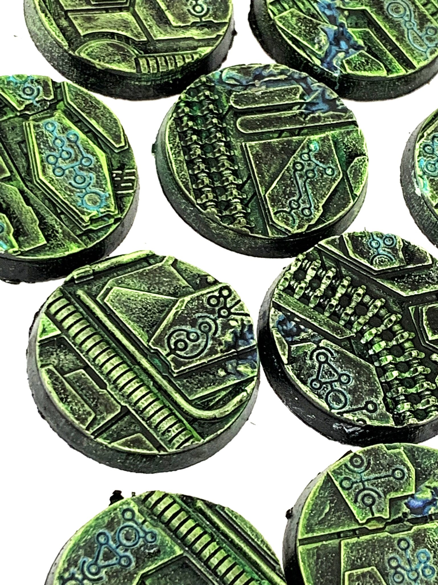 Bases - Necro Blasted - 32mm x10, Clamshell