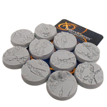 Bases - Natural Rock  - 28.5mm x10, Clamshell