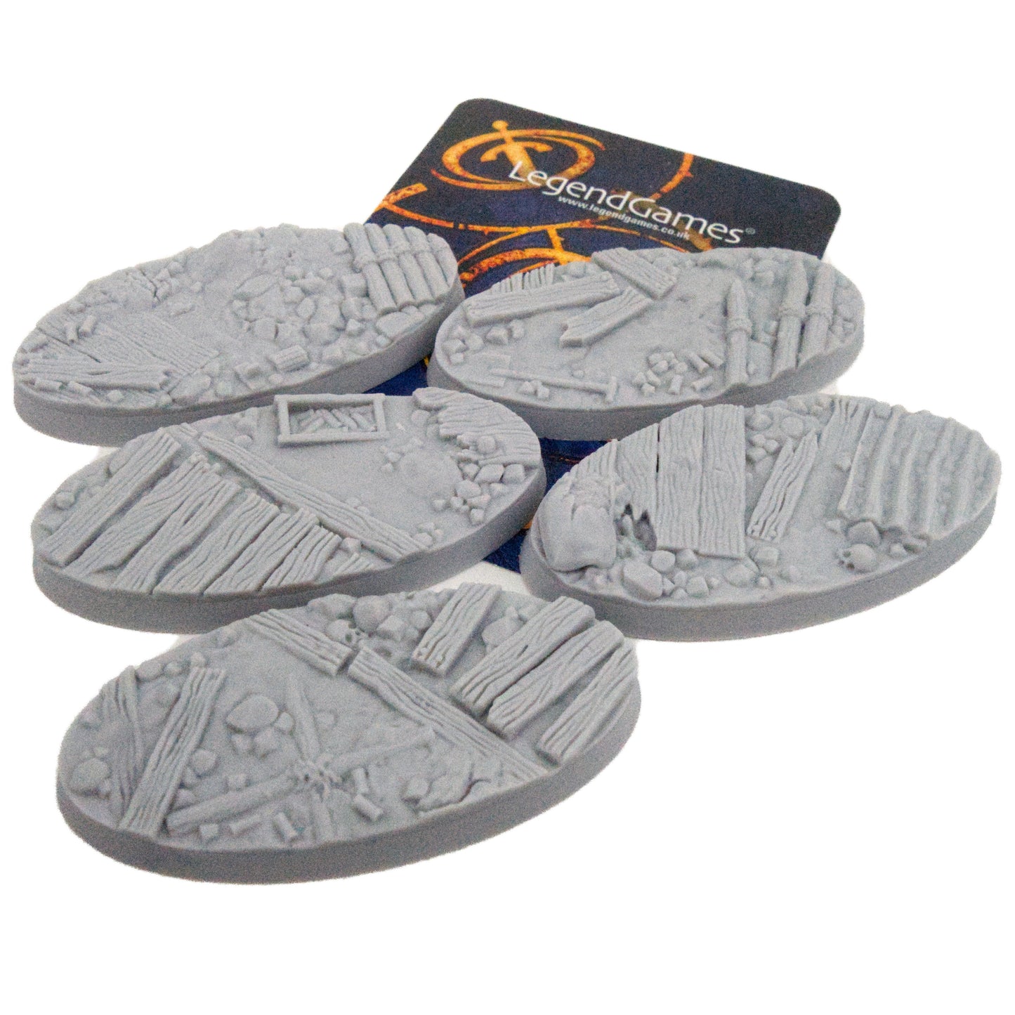 Bases - Trench Crusade - 30mm x 60mm Oval x5