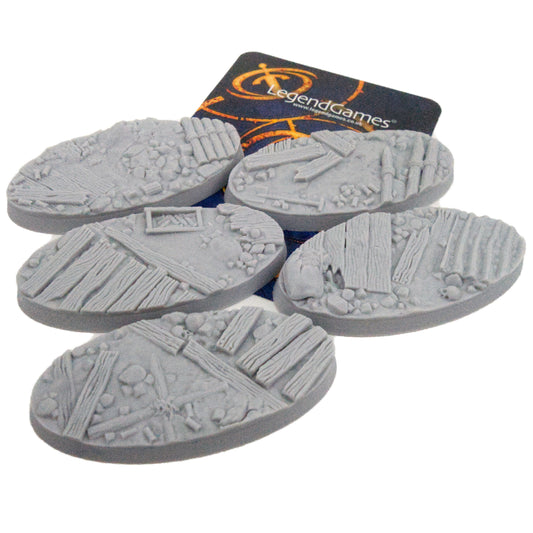 Bases - Trench Crusade - 30mm x 60mm Oval x5