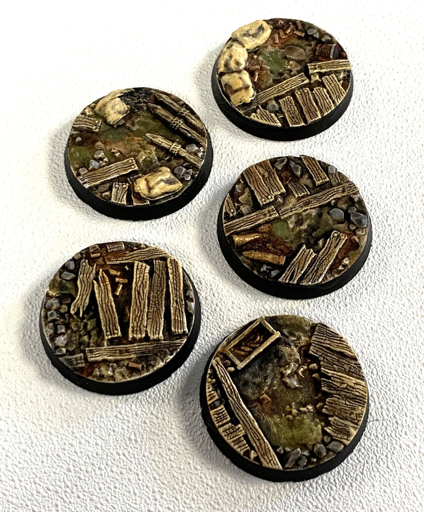 Bases - Trench Crusade - 40mm Round x5 set A
