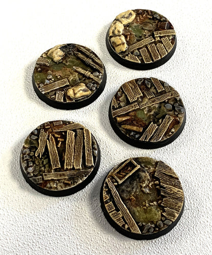 Bases - Trench Crusade - 40mm Round x5 set A