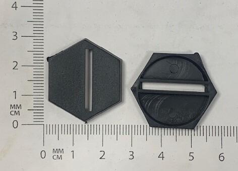 Plastic Bases - x100 25mm Hex