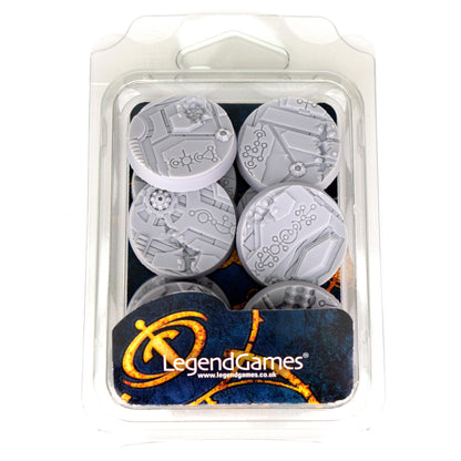 Bases - Necro Blasted - 32mm x10, Clamshell