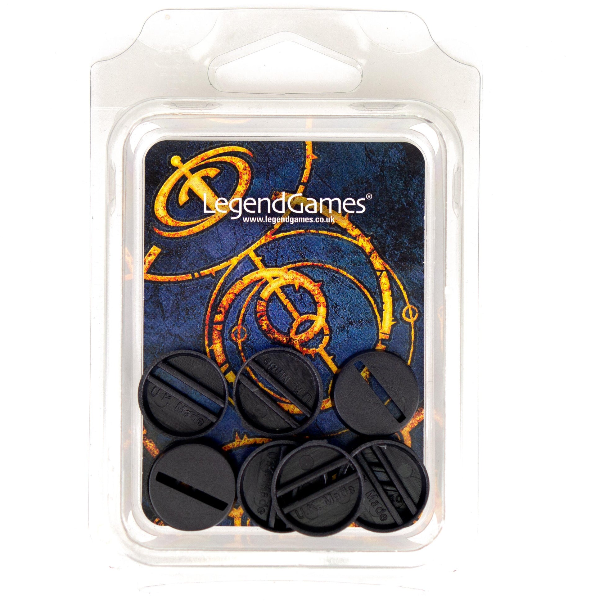 Plastic Bases - 20mm Round x10, Clamshell