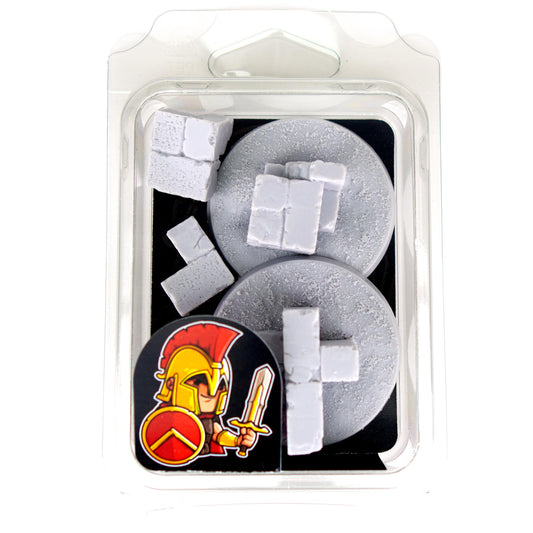 Flying Bases - 50mm x2 (Stone Ruins b), Clamshell